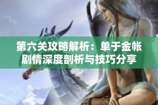 第六关攻略解析：单于金帐剧情深度剖析与技巧分享