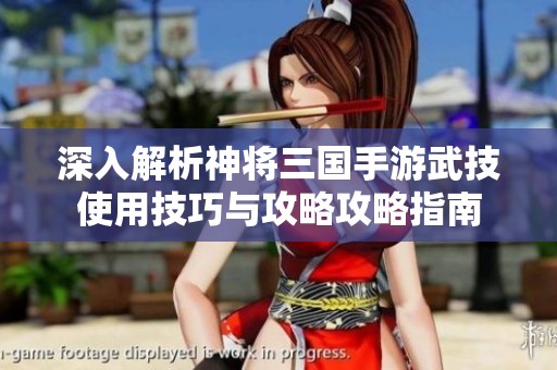 深入解析神将三国手游武技使用技巧与攻略攻略指南
