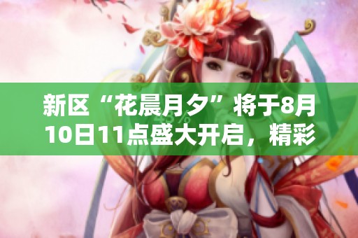新区“花晨月夕”将于8月10日11点盛大开启，精彩内容揭秘！
