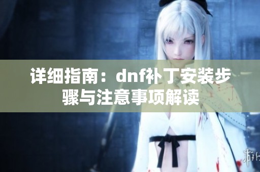 详细指南：dnf补丁安装步骤与注意事项解读