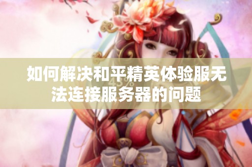 如何解决和平精英体验服无法连接服务器的问题