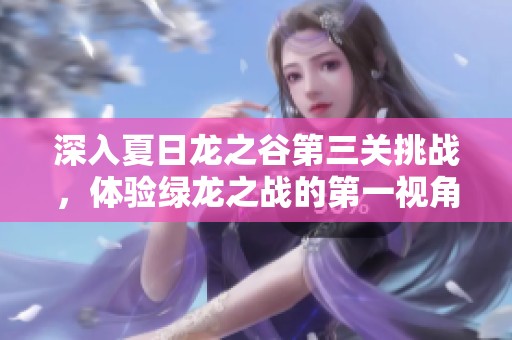 深入夏日龙之谷第三关挑战，体验绿龙之战的第一视角魅力