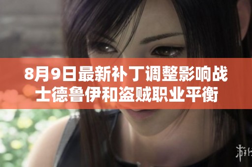 8月9日最新补丁调整影响战士德鲁伊和盗贼职业平衡