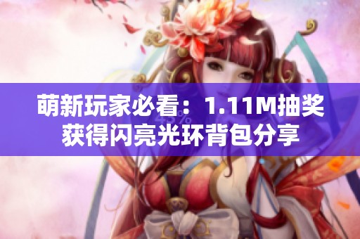 萌新玩家必看：1.11M抽奖获得闪亮光环背包分享