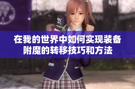 在我的世界中如何实现装备附魔的转移技巧和方法