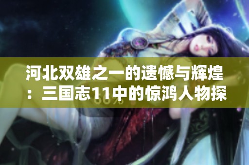 河北双雄之一的遗憾与辉煌：三国志11中的惊鸿人物探讨