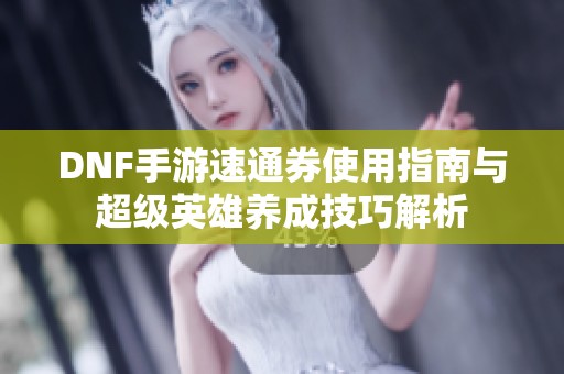 DNF手游速通券使用指南与超级英雄养成技巧解析