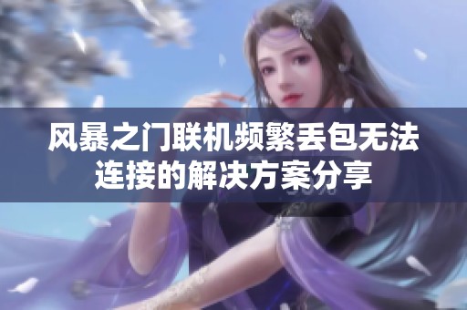 风暴之门联机频繁丢包无法连接的解决方案分享