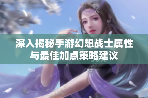 深入揭秘手游幻想战士属性与最佳加点策略建议
