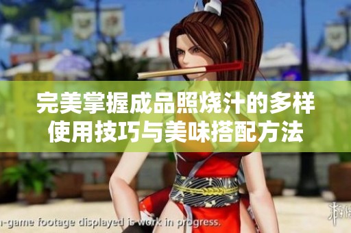 完美掌握成品照烧汁的多样使用技巧与美味搭配方法