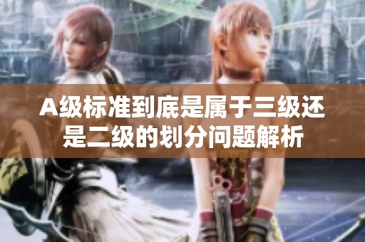 A级标准到底是属于三级还是二级的划分问题解析