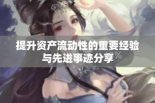 提升资产流动性的重要经验与先进事迹分享