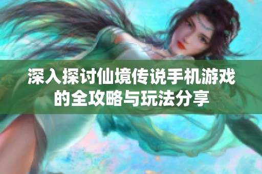 深入探讨仙境传说手机游戏的全攻略与玩法分享