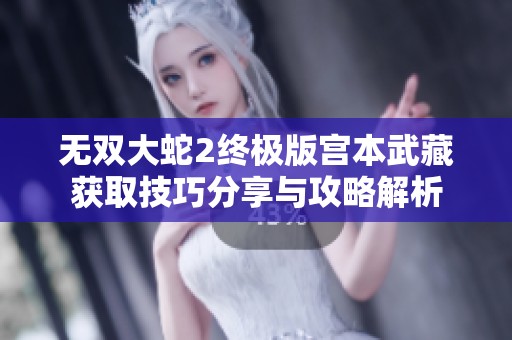 无双大蛇2终极版宫本武藏获取技巧分享与攻略解析