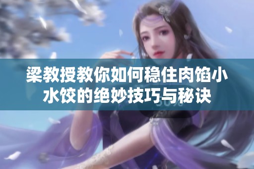 梁教授教你如何稳住肉馅小水饺的绝妙技巧与秘诀