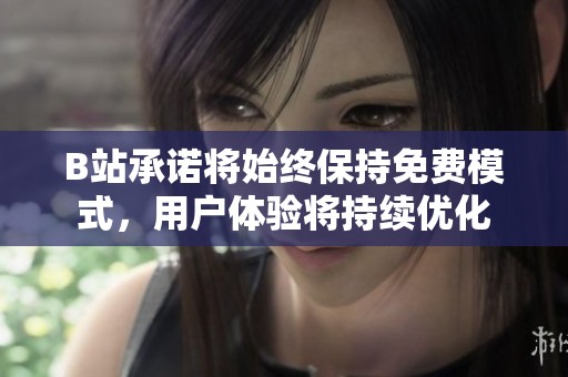 B站承诺将始终保持免费模式，用户体验将持续优化