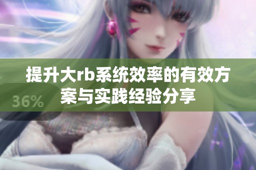提升大rb系统效率的有效方案与实践经验分享