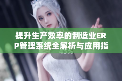 提升生产效率的制造业ERP管理系统全解析与应用指导