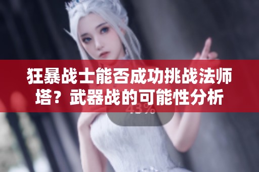 狂暴战士能否成功挑战法师塔？武器战的可能性分析