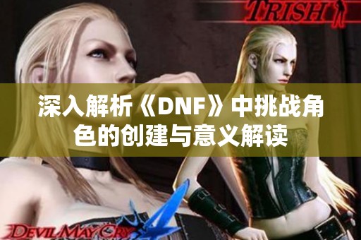 深入解析《DNF》中挑战角色的创建与意义解读
