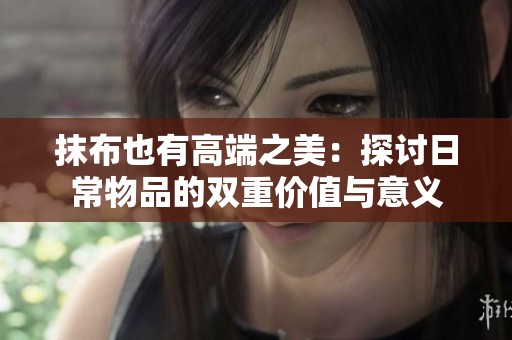 抹布也有高端之美：探讨日常物品的双重价值与意义