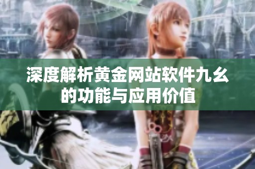 深度解析黄金网站软件九幺的功能与应用价值