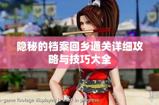 隐秘的档案回乡通关详细攻略与技巧大全