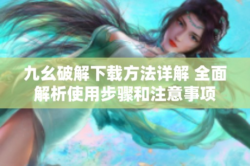 九幺破解下载方法详解 全面解析使用步骤和注意事项