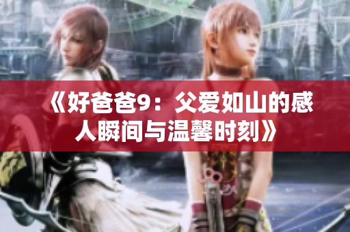 《好爸爸9：父爱如山的感人瞬间与温馨时刻》
