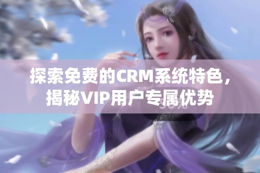 探索免费的CRM系统特色，揭秘VIP用户专属优势