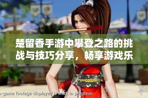 楚留香手游中攀登之路的挑战与技巧分享，畅享游戏乐趣