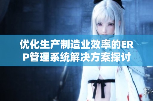 优化生产制造业效率的ERP管理系统解决方案探讨