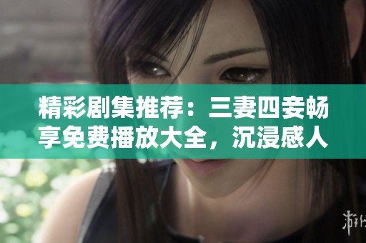 精彩剧集推荐：三妻四妾畅享免费播放大全，沉浸感人故事