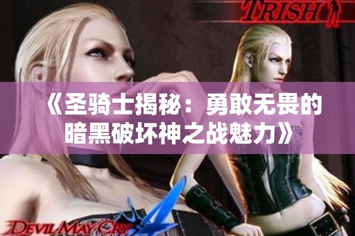 《圣骑士揭秘：勇敢无畏的暗黑破坏神之战魅力》