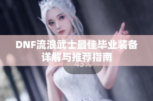DNF流浪武士最佳毕业装备详解与推荐指南
