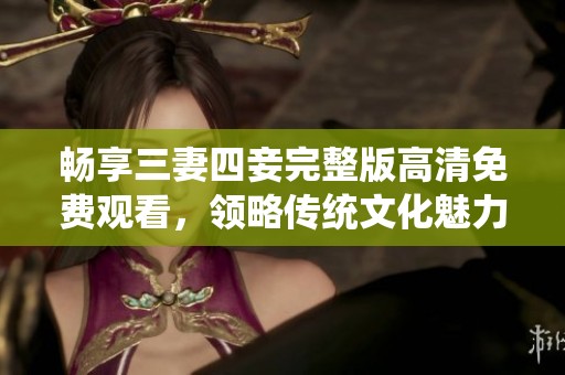 畅享三妻四妾完整版高清免费观看，领略传统文化魅力