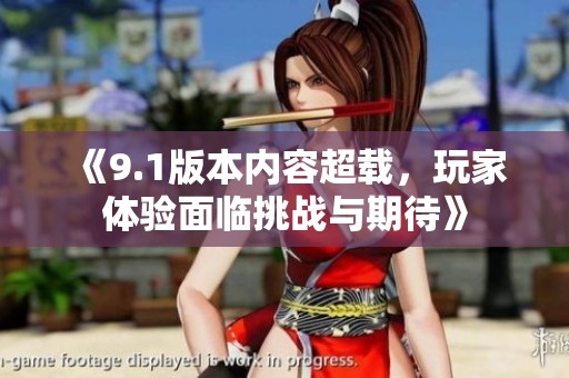 《9.1版本内容超载，玩家体验面临挑战与期待》