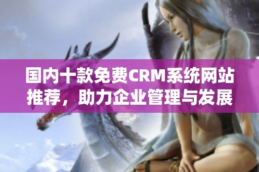 国内十款免费CRM系统网站推荐，助力企业管理与发展