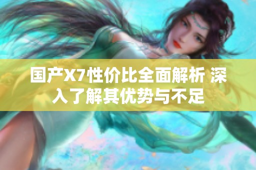 国产X7性价比全面解析 深入了解其优势与不足