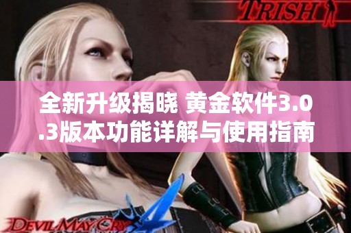 全新升级揭晓 黄金软件3.0.3版本功能详解与使用指南