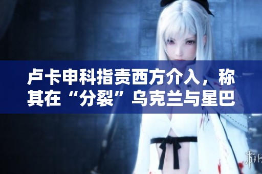卢卡申科指责西方介入，称其在“分裂”乌克兰与星巴克退出市场
