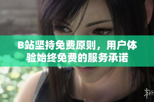 B站坚持免费原则，用户体验始终免费的服务承诺