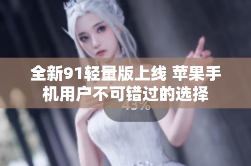 全新91轻量版上线 苹果手机用户不可错过的选择