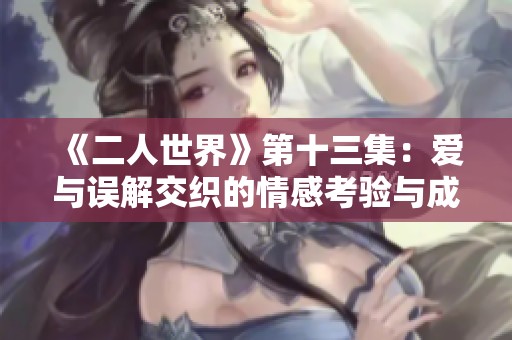 《二人世界》第十三集：爱与误解交织的情感考验与成长历程