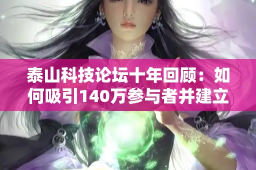 泰山科技论坛十年回顾：如何吸引140万参与者并建立学术品牌