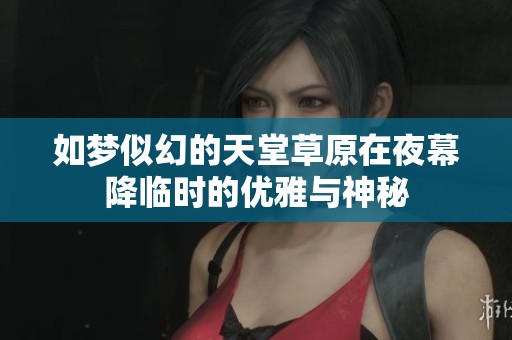 如梦似幻的天堂草原在夜幕降临时的优雅与神秘