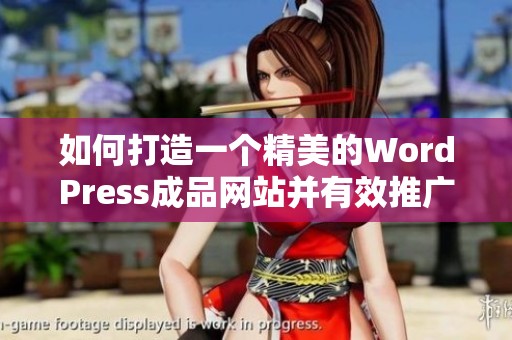 如何打造一个精美的WordPress成品网站并有效推广