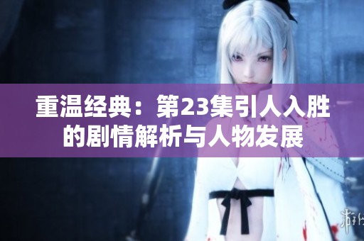 重温经典：第23集引人入胜的剧情解析与人物发展