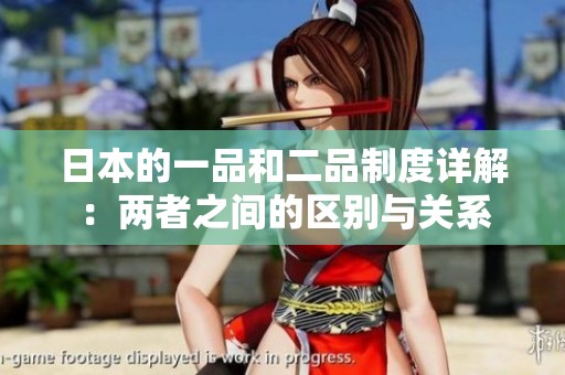 日本的一品和二品制度详解：两者之间的区别与关系