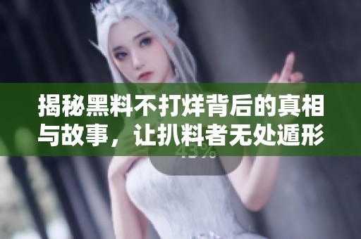 揭秘黑料不打烊背后的真相与故事，让扒料者无处遁形